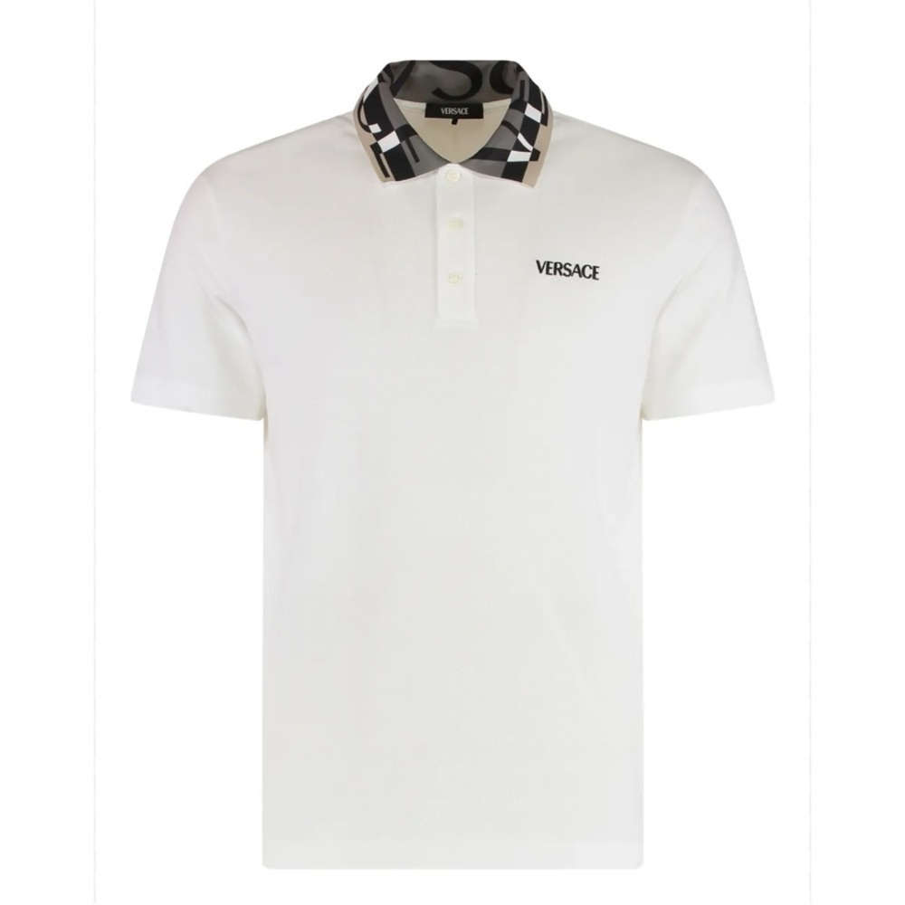 Versace polo shirt size 3 XL embroidered logo made in Italy